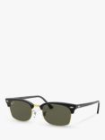 Ray-Ban RB3916 Unisex Polarised Rectangular Sunglasses, Black/Grey