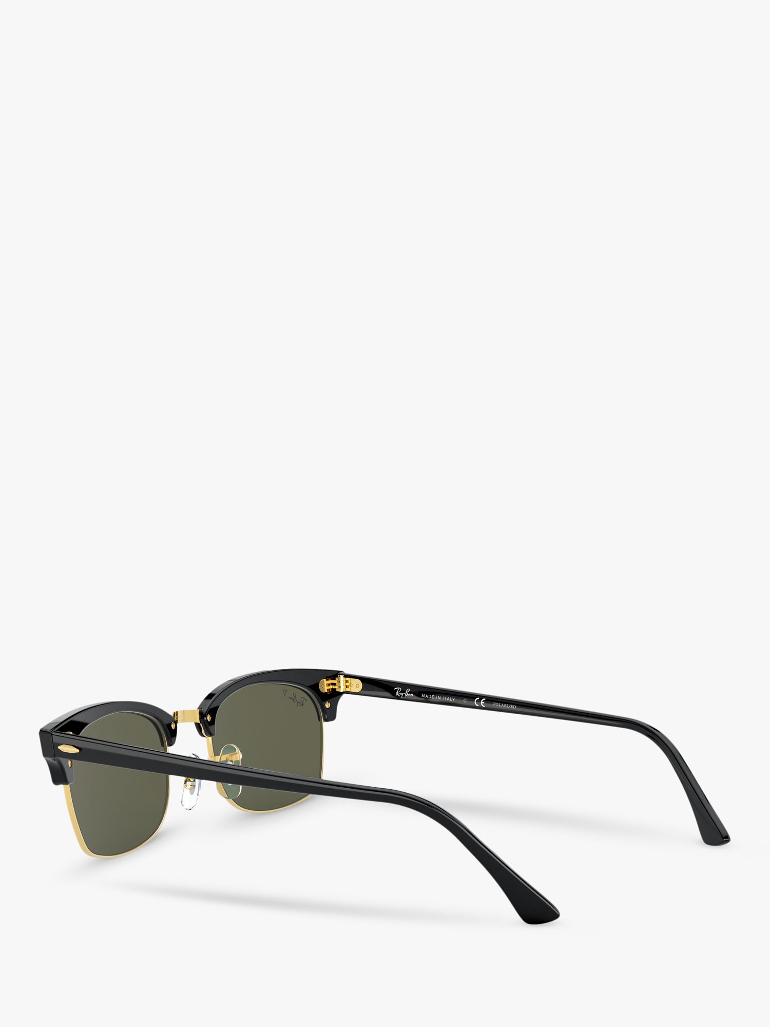 Buy Ray-Ban RB3916 Unisex Polarised Rectangular Sunglasses, Black/Grey Online at johnlewis.com