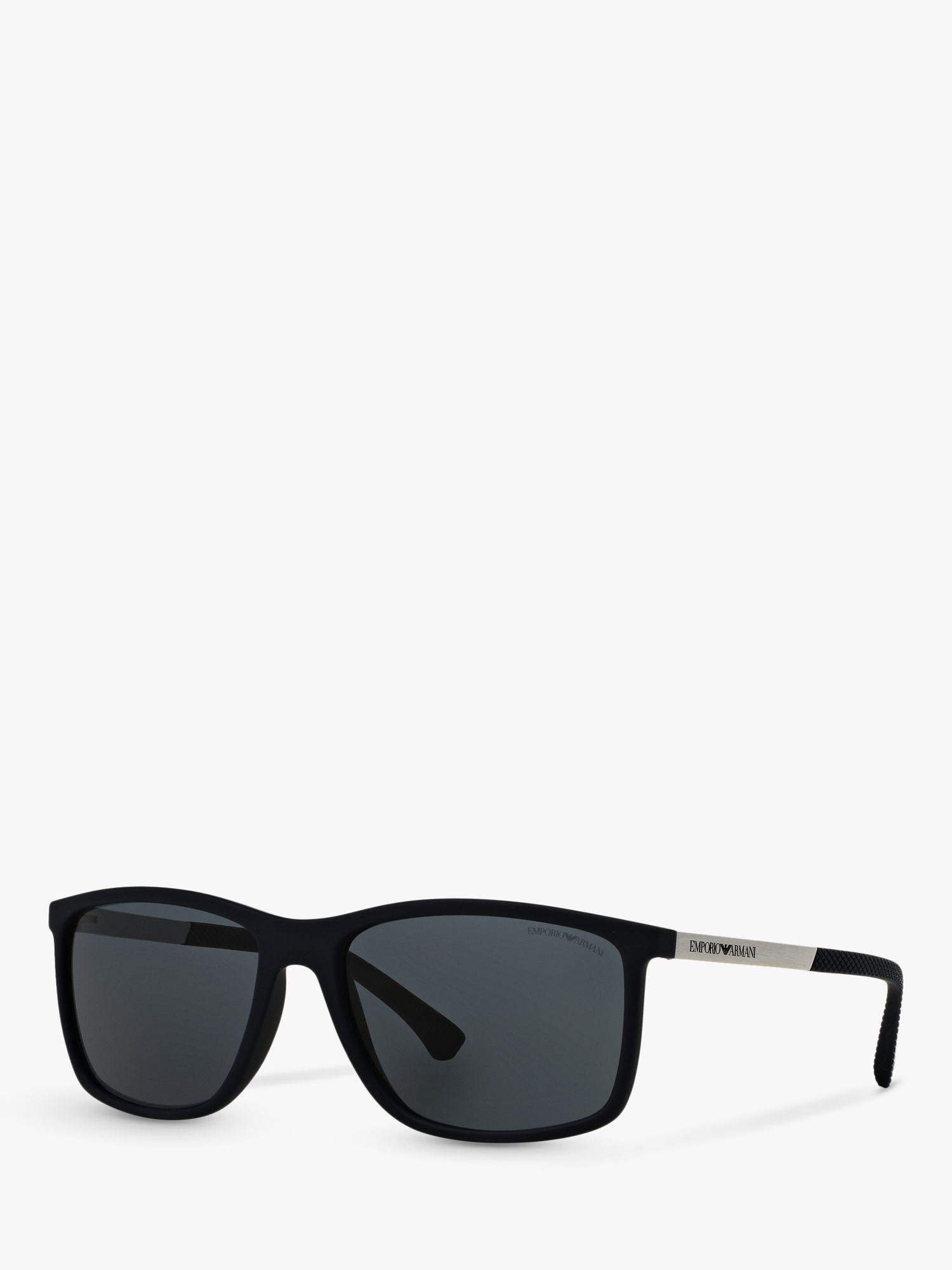 Emporio Armani EA4058 Men's Rectangular Sunglasses, Midnight/Black at John  Lewis & Partners