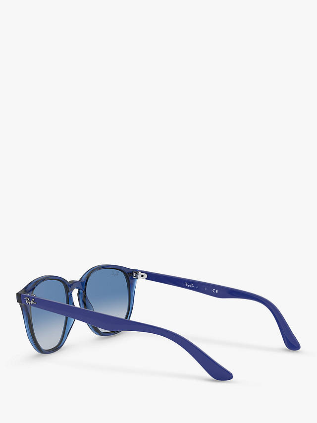 Ray-Ban Junior RJ9070S Unisex Oval Sunglasses, Transparent Blue/Blue Gradient