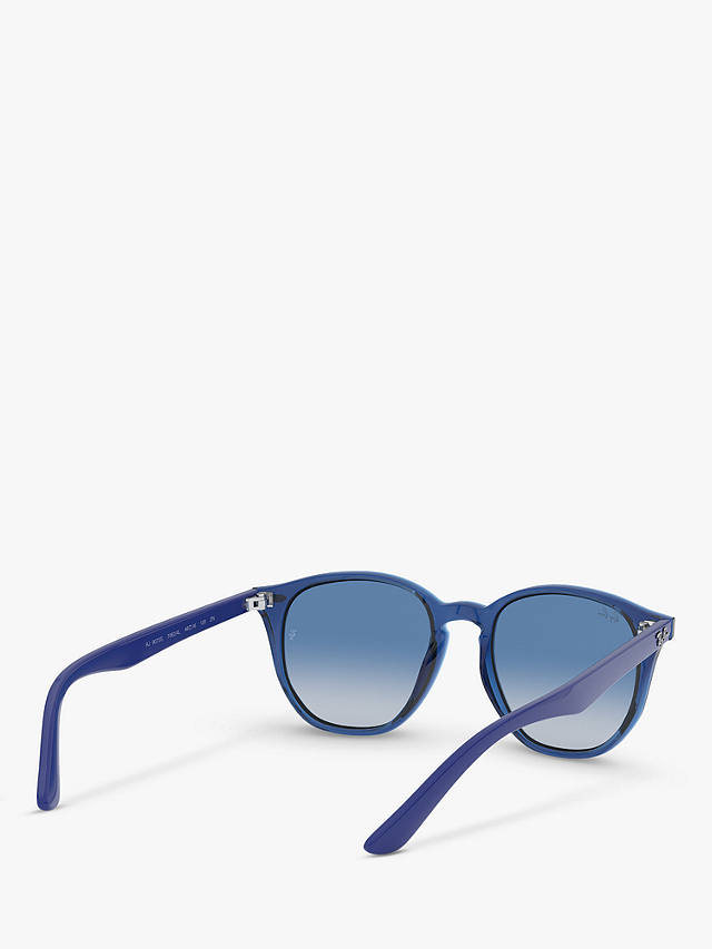 Ray-Ban Junior RJ9070S Unisex Oval Sunglasses, Transparent Blue/Blue Gradient