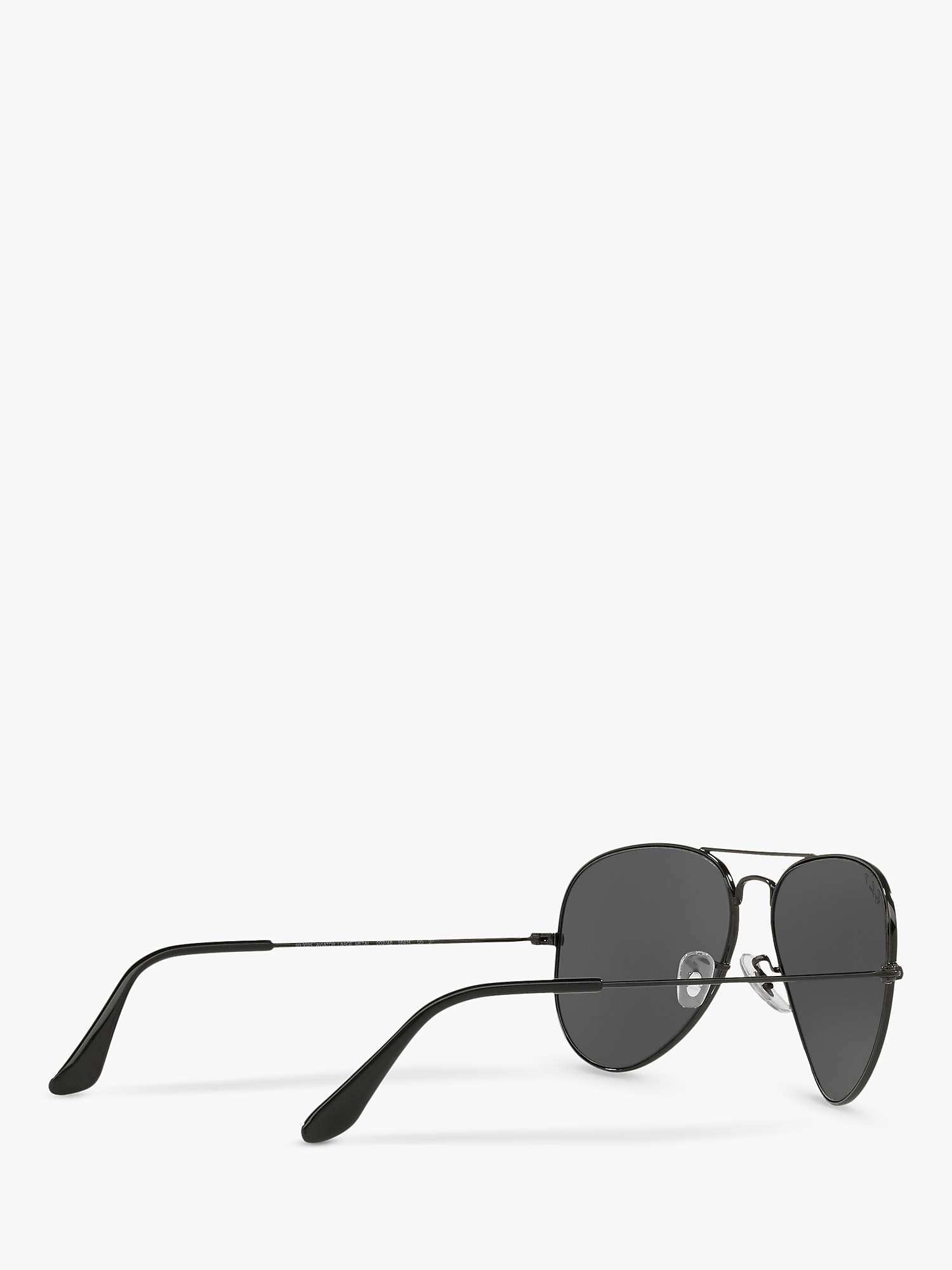 Buy Ray-Ban RB3025 Unisex Polarised Aviator Sunglasses, Black/Grey Online at johnlewis.com