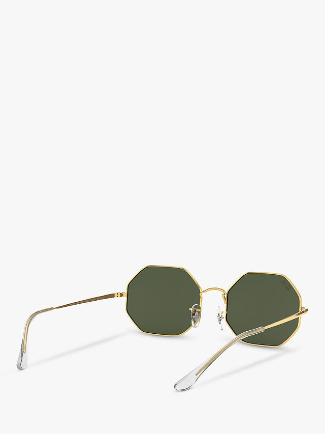 Ray-Ban RB1972 Unisex Octagonal Sunglasses, Gold/Green