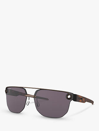 Oakley OO4136 Men's Chrystl Prizm Square Sunglasses, Satin Toast/Grey