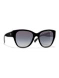 CHANEL Polarised Butterfly Sunglasses CH5412 Black/Grey Gradient