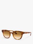 Ray-Ban RB4324 Unisex Square Sunglasses, Yellow Havana/Brown Gradient