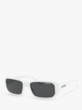 Arnette AN4265 Men's Rectangular Sunglasses, White/Black
