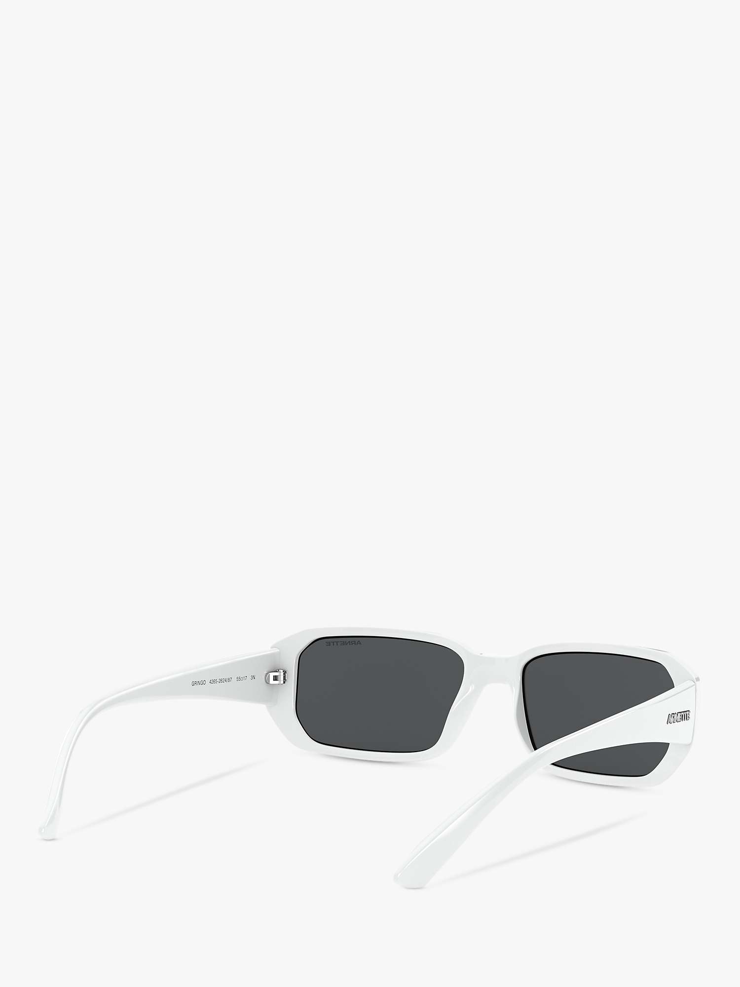 Buy Arnette AN4265 Men's Rectangular Sunglasses, White/Black Online at johnlewis.com
