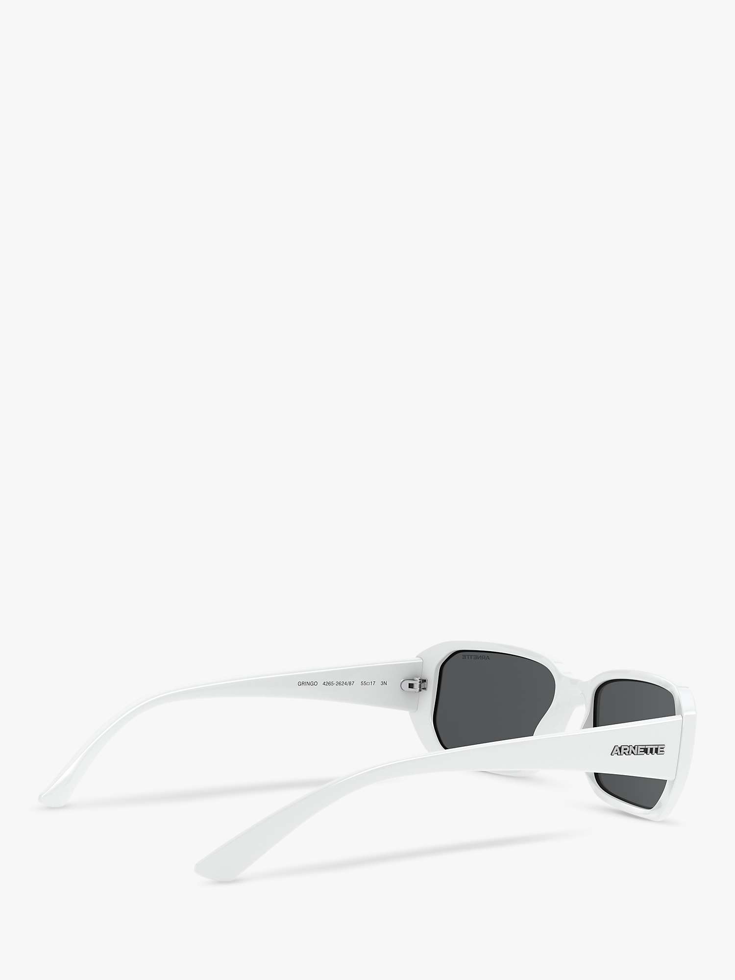 Buy Arnette AN4265 Men's Rectangular Sunglasses, White/Black Online at johnlewis.com
