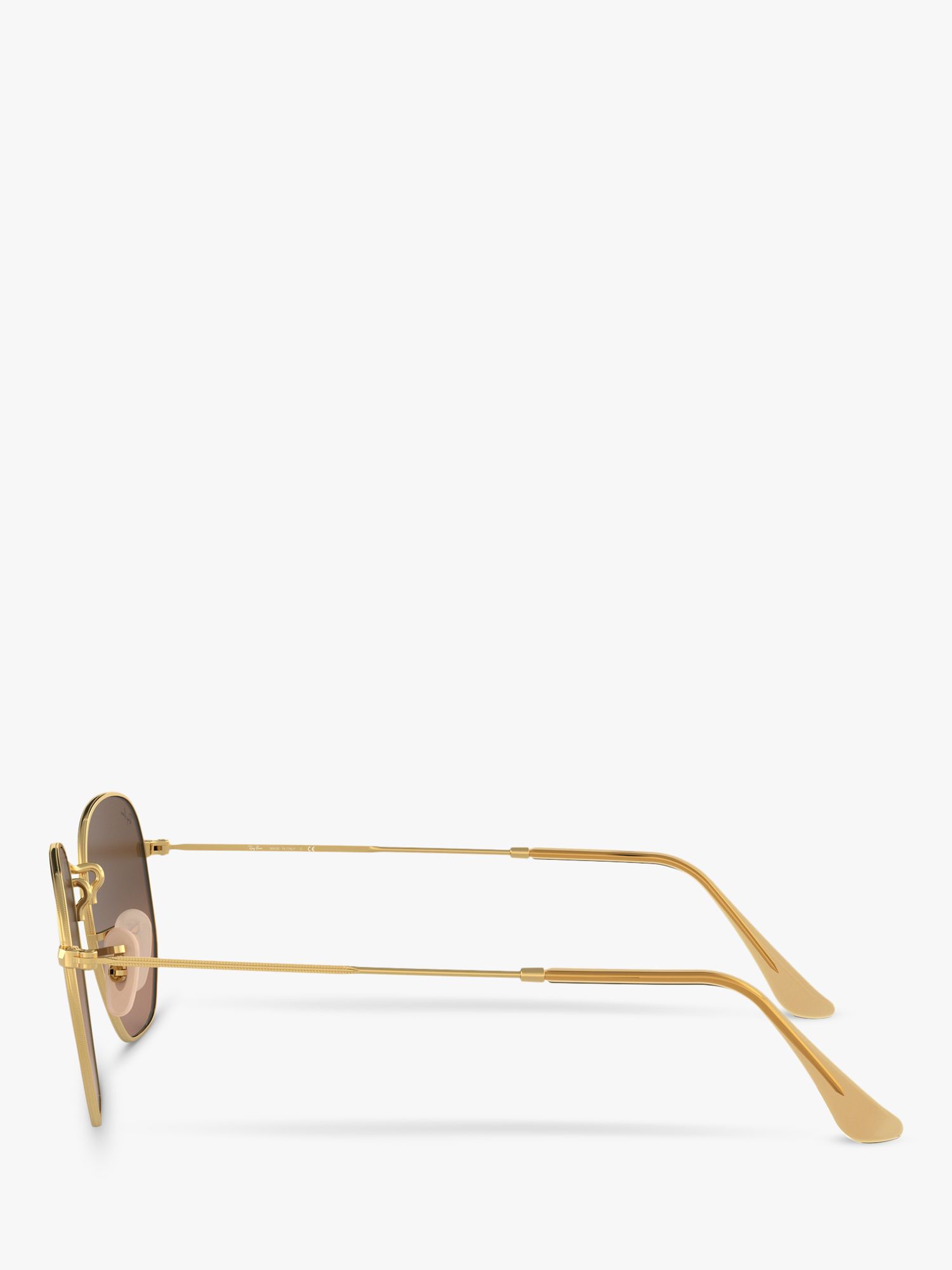 Buy Ray-Ban RB3548N Unisex Hexagonal Sunglasses, Gold/Brown Gradient Online at johnlewis.com