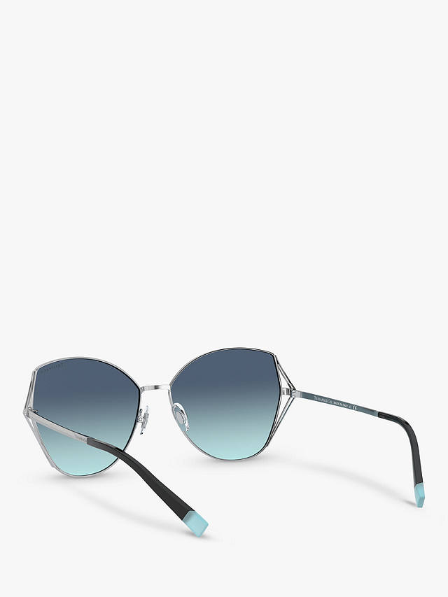 Tiffany & Co TF3072 Women's Butterfly Sunglasses, Silver/Blue Gradient