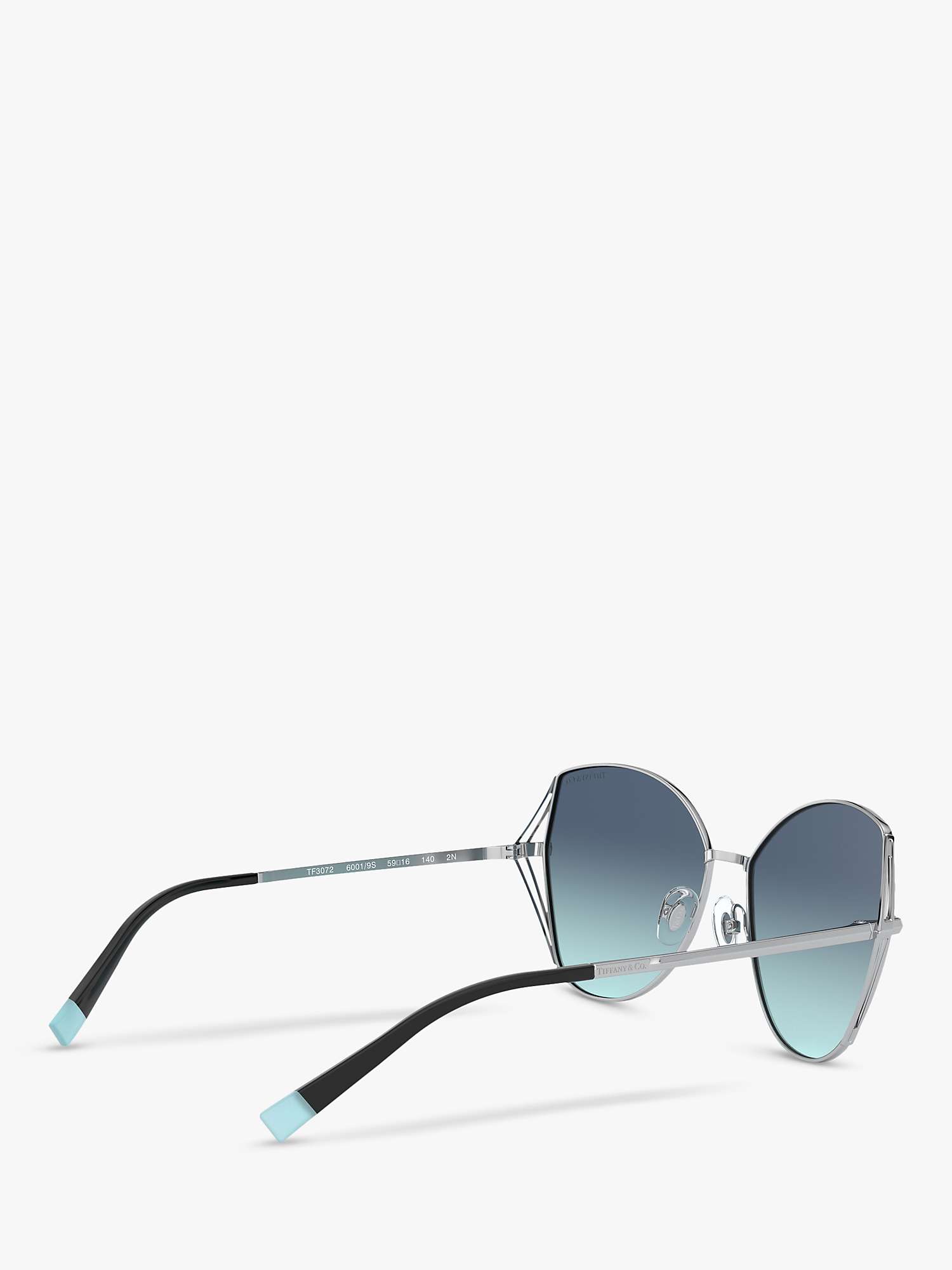 Buy Tiffany & Co TF3072 Women's Butterfly Sunglasses, Silver/Blue Gradient Online at johnlewis.com