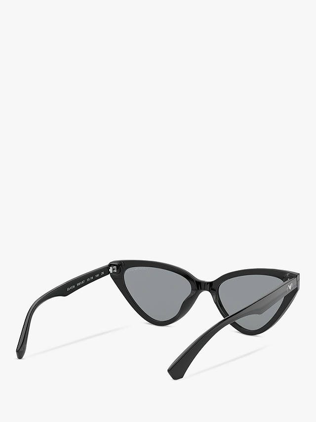 Emporio Armani EA4136 Women's Cat's Eye Sunglasses, Black/Grey