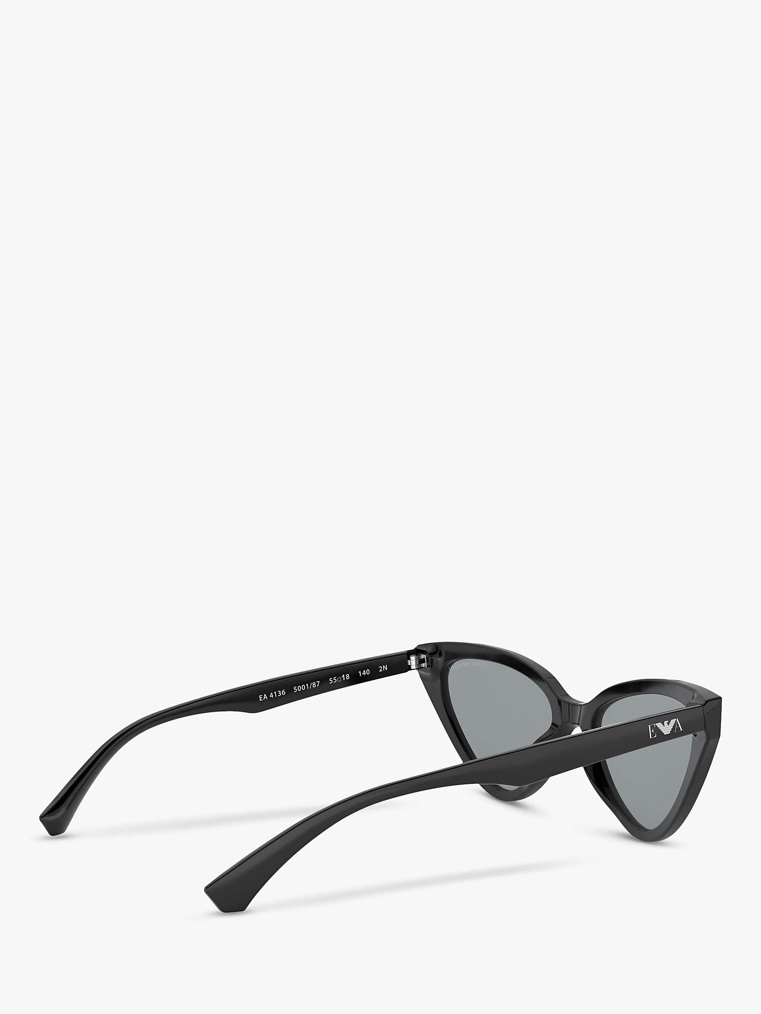 Buy Emporio Armani EA4136 Women's Cat's Eye Sunglasses, Black/Grey Online at johnlewis.com