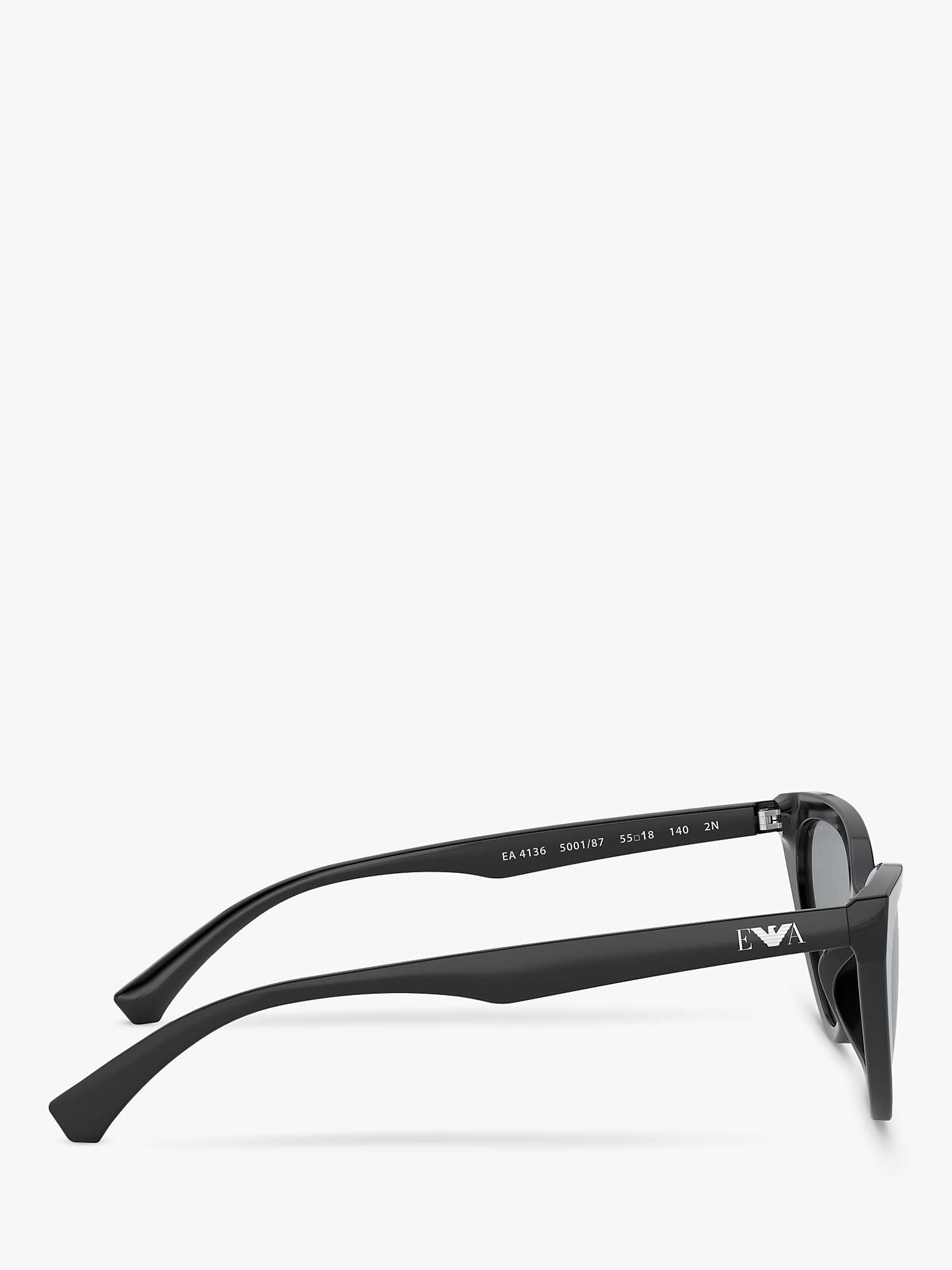 Buy Emporio Armani EA4136 Women's Cat's Eye Sunglasses, Black/Grey Online at johnlewis.com