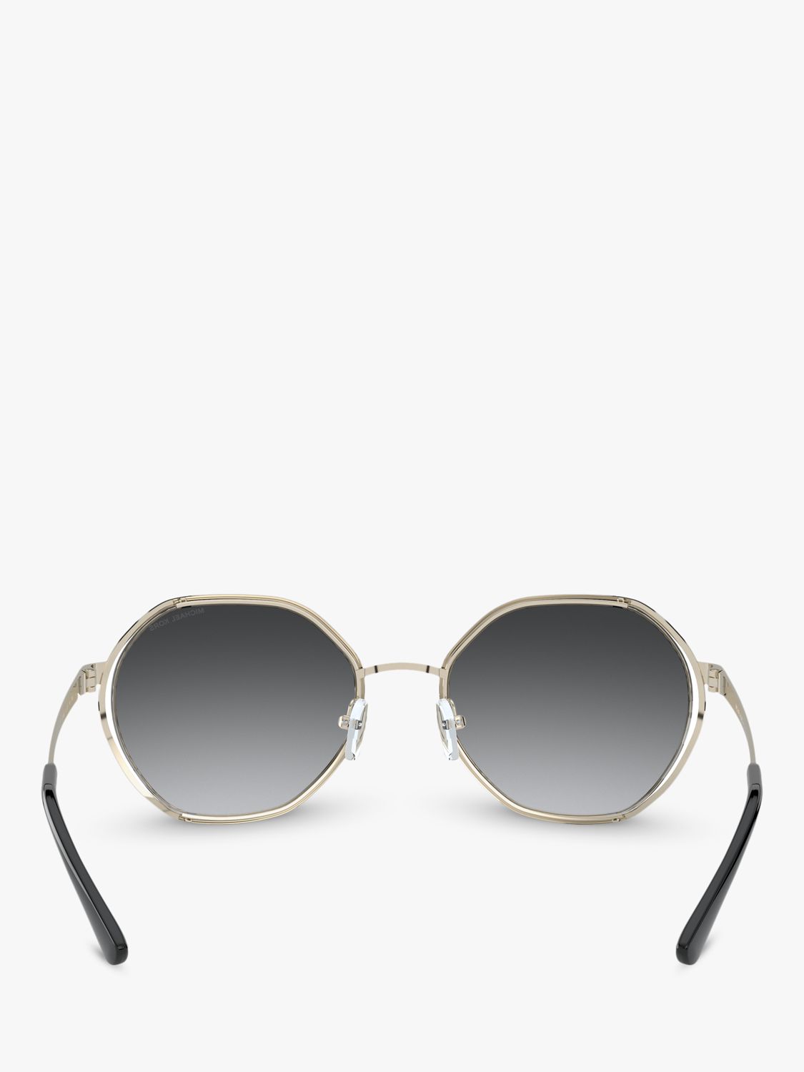 Michael Kors MK1072 Women's Porto Round Sunglasses, Silver/Black ...