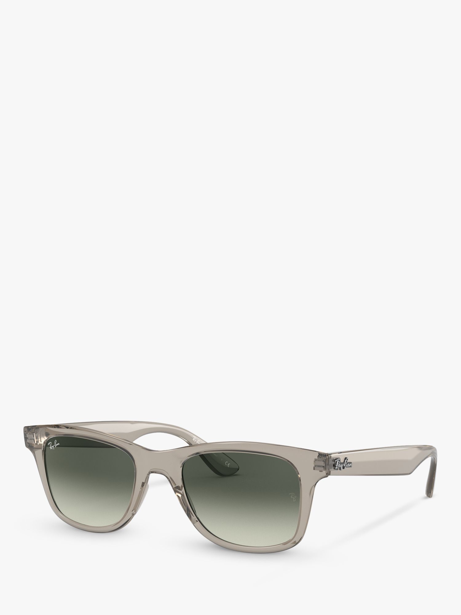 Ray-Ban RB4640 Unisex Square Sunglasses, Transparent Grey/Green Gradient at  John Lewis & Partners