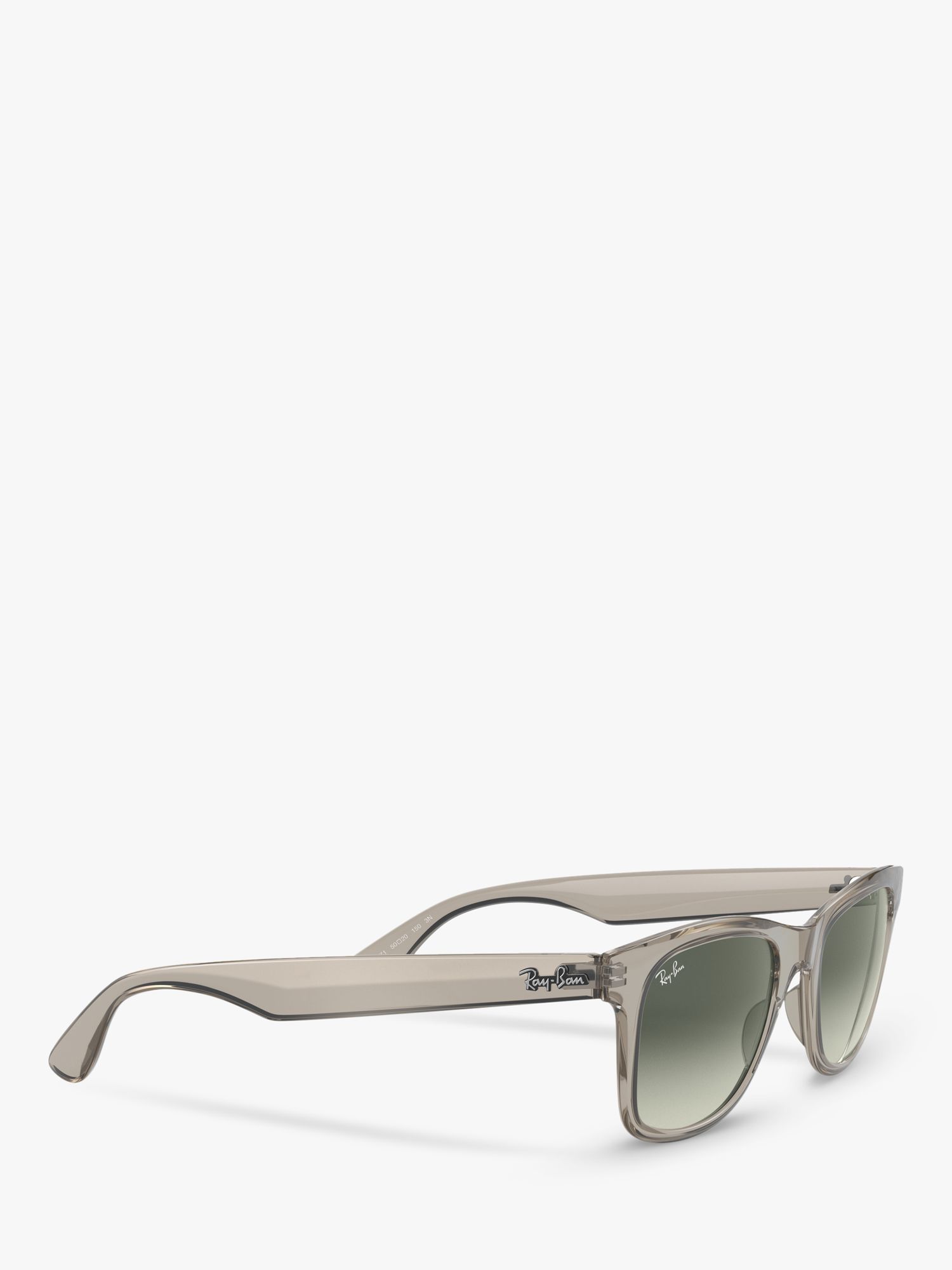 Ray-Ban RB4640 Unisex Square Sunglasses, Transparent Grey/Green Gradient at  John Lewis & Partners