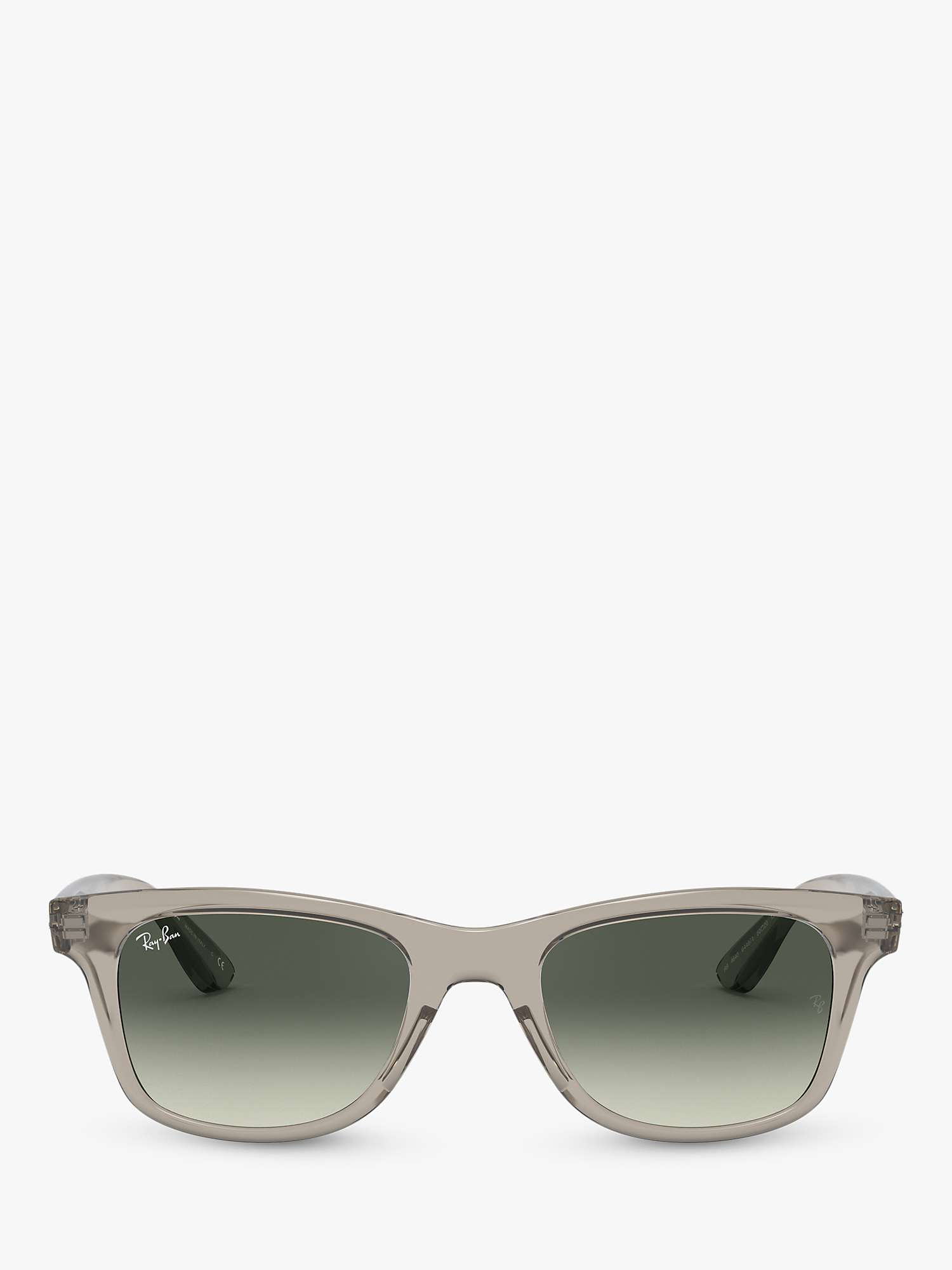 Buy Ray-Ban RB4640 Unisex Square Sunglasses, Transparent Grey/Green Gradient Online at johnlewis.com