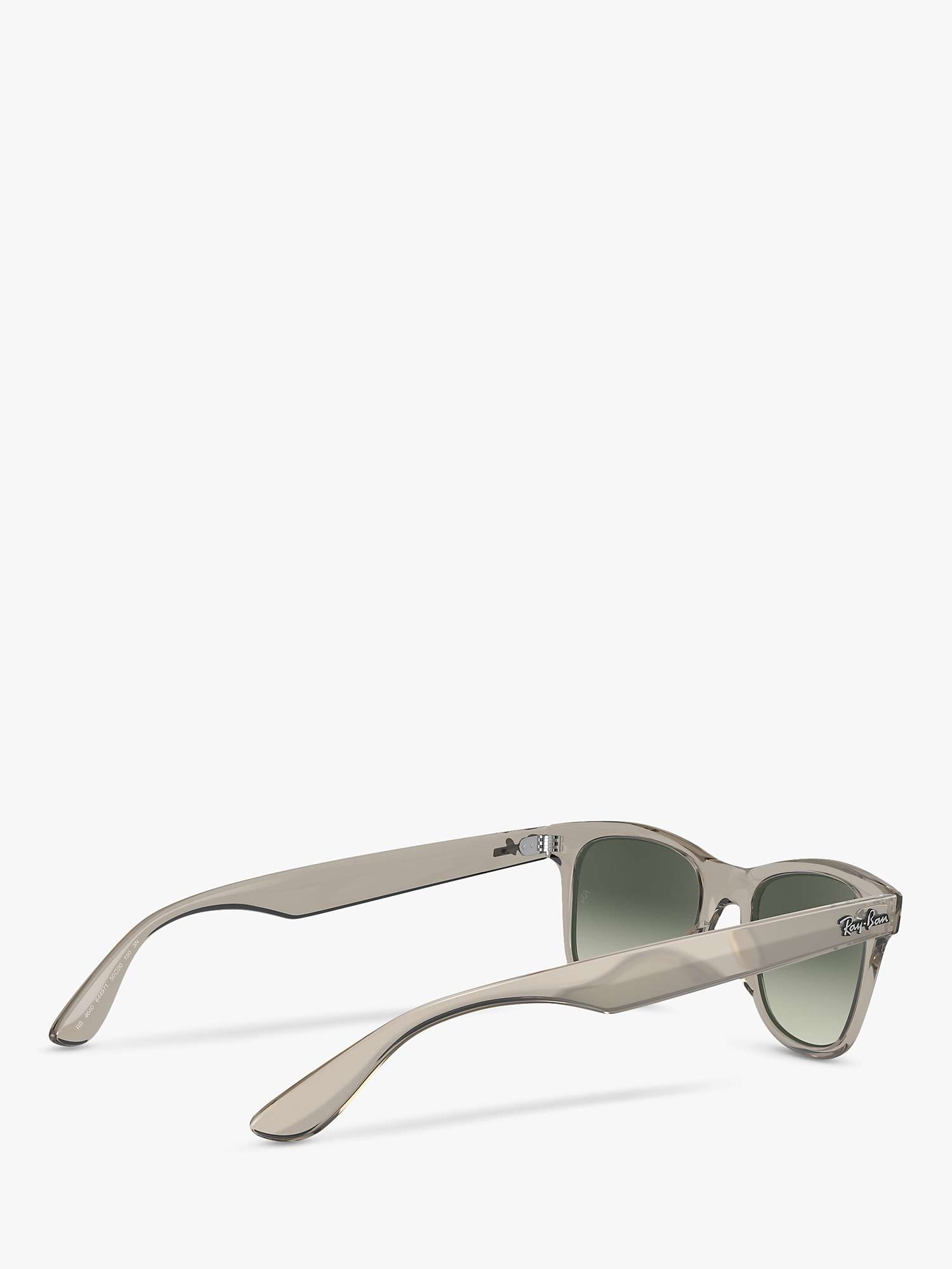 Buy Ray-Ban RB4640 Unisex Square Sunglasses, Transparent Grey/Green Gradient Online at johnlewis.com