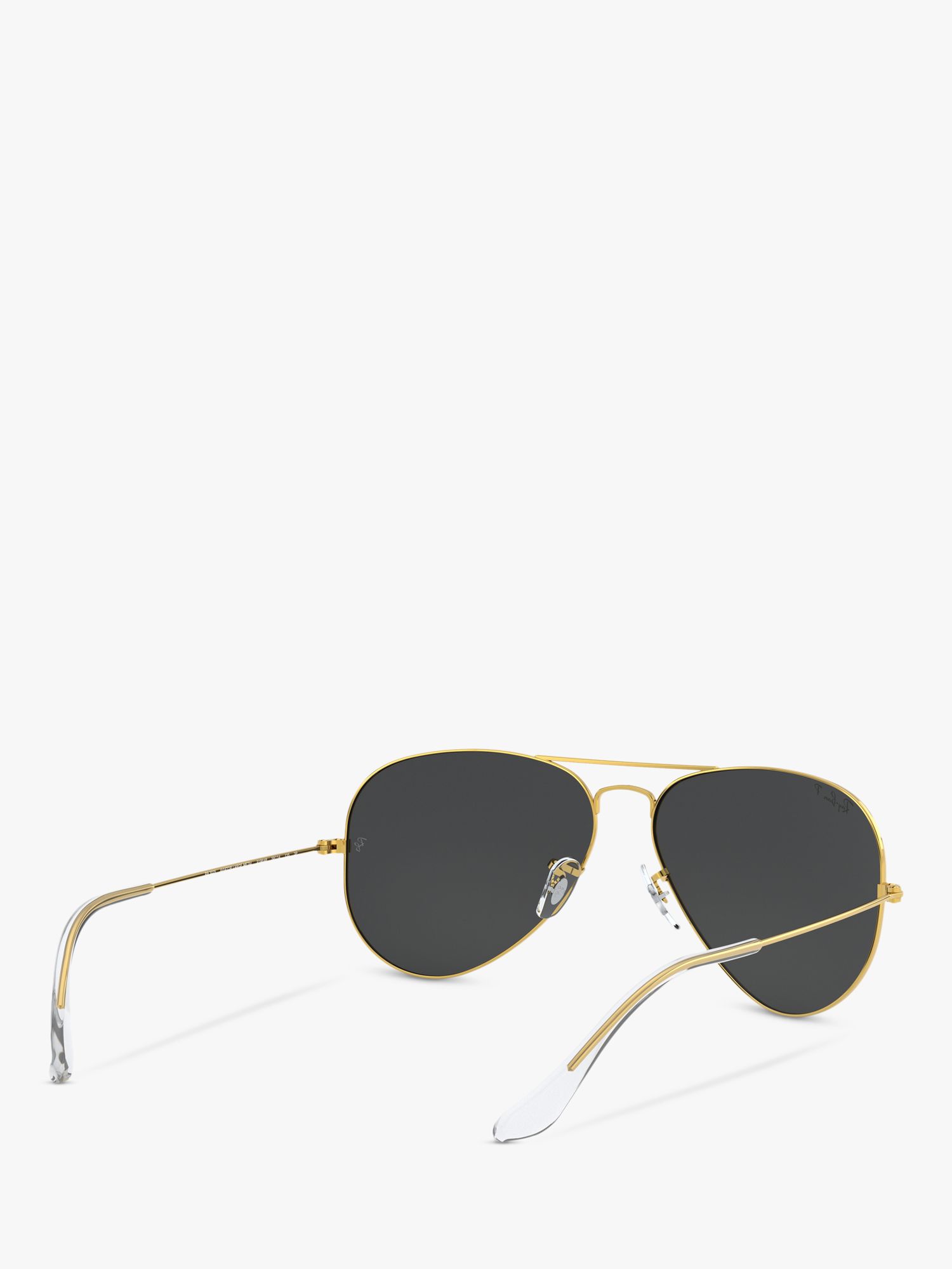 Ray-Ban RB3025 Unisex Polarised Aviator Sunglasses, Gold/Black