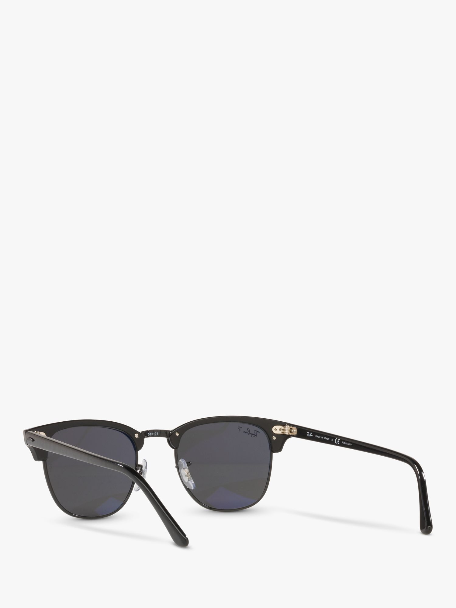 Ray-Ban RB3016 Unisex Polarised Clubmaster Sunglasses, Black/Grey at John  Lewis u0026 Partners