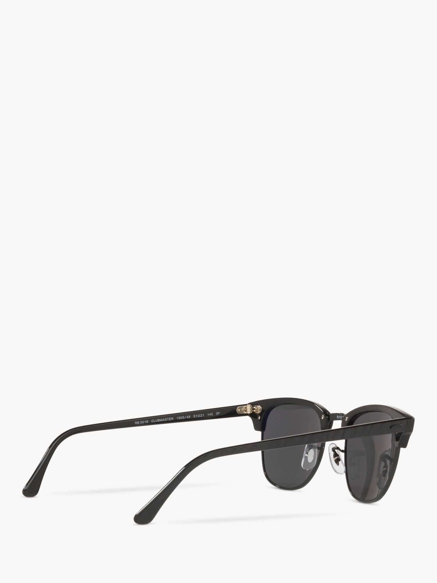 Ray-Ban RB3016 Unisex Polarised Clubmaster Sunglasses, Black/Grey at ...