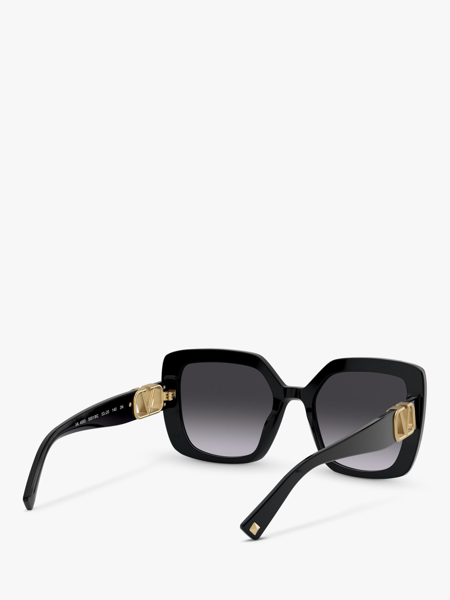 Valentino VA4065 Women's Square Sunglasses, Black/Grey Gradient at John ...
