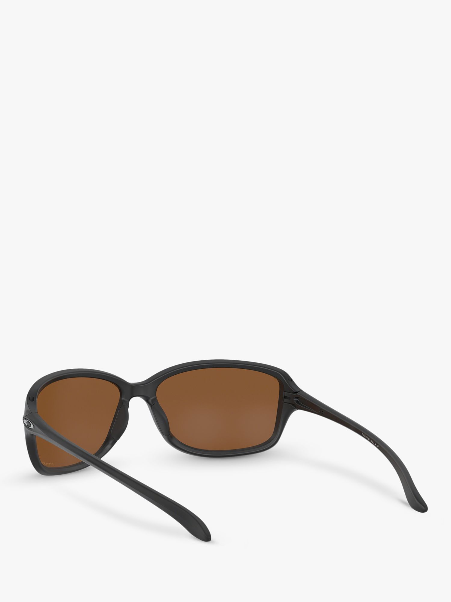 Oakley OO9301 Women's Cohort Prizm Polarised Rectangular Sunglasses, Matte  Black/Brown at John Lewis & Partners