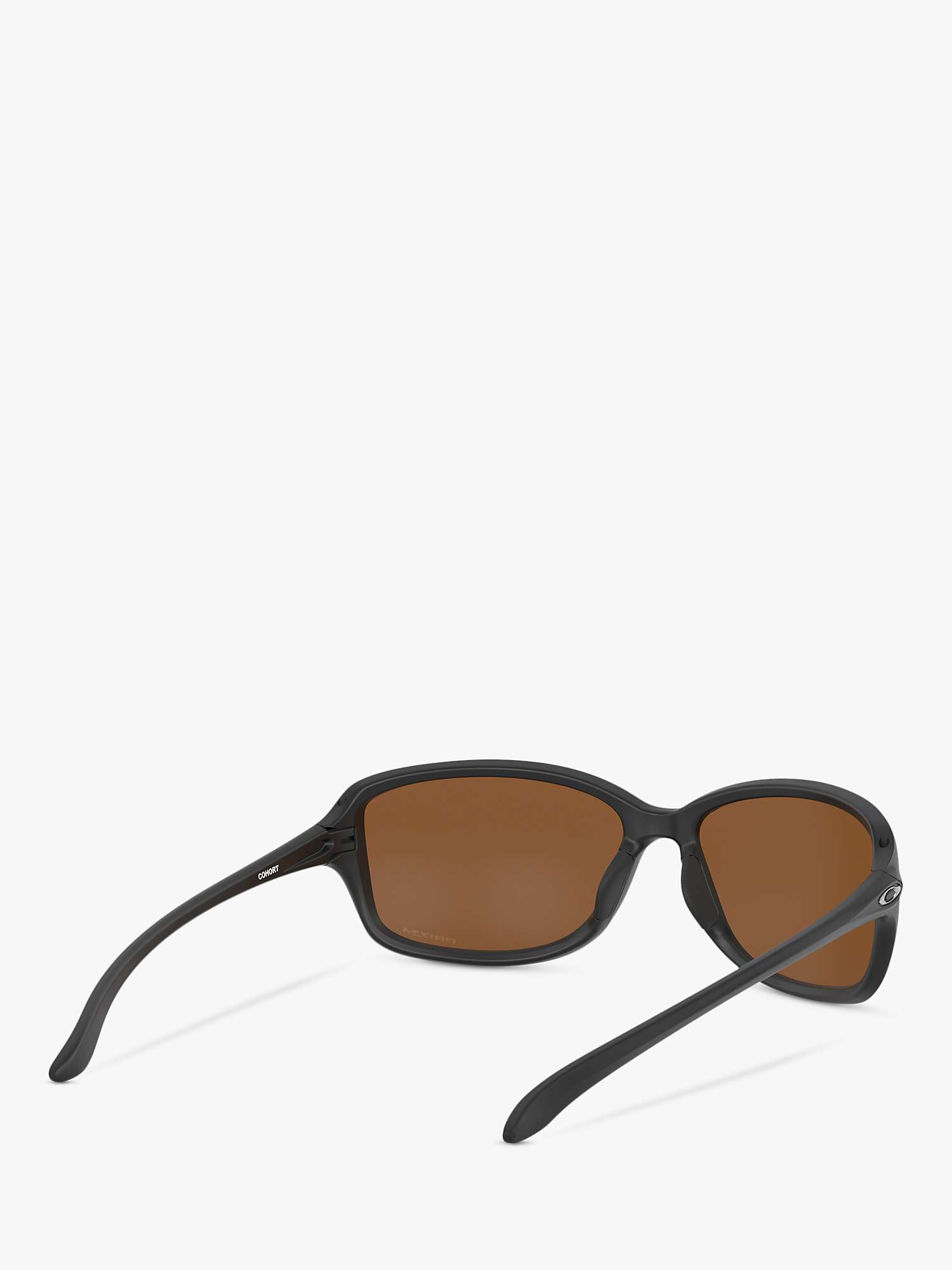 Buy Oakley OO9301 Women's Cohort Prizm Polarised Rectangular Sunglasses, Matte Black/Brown Online at johnlewis.com