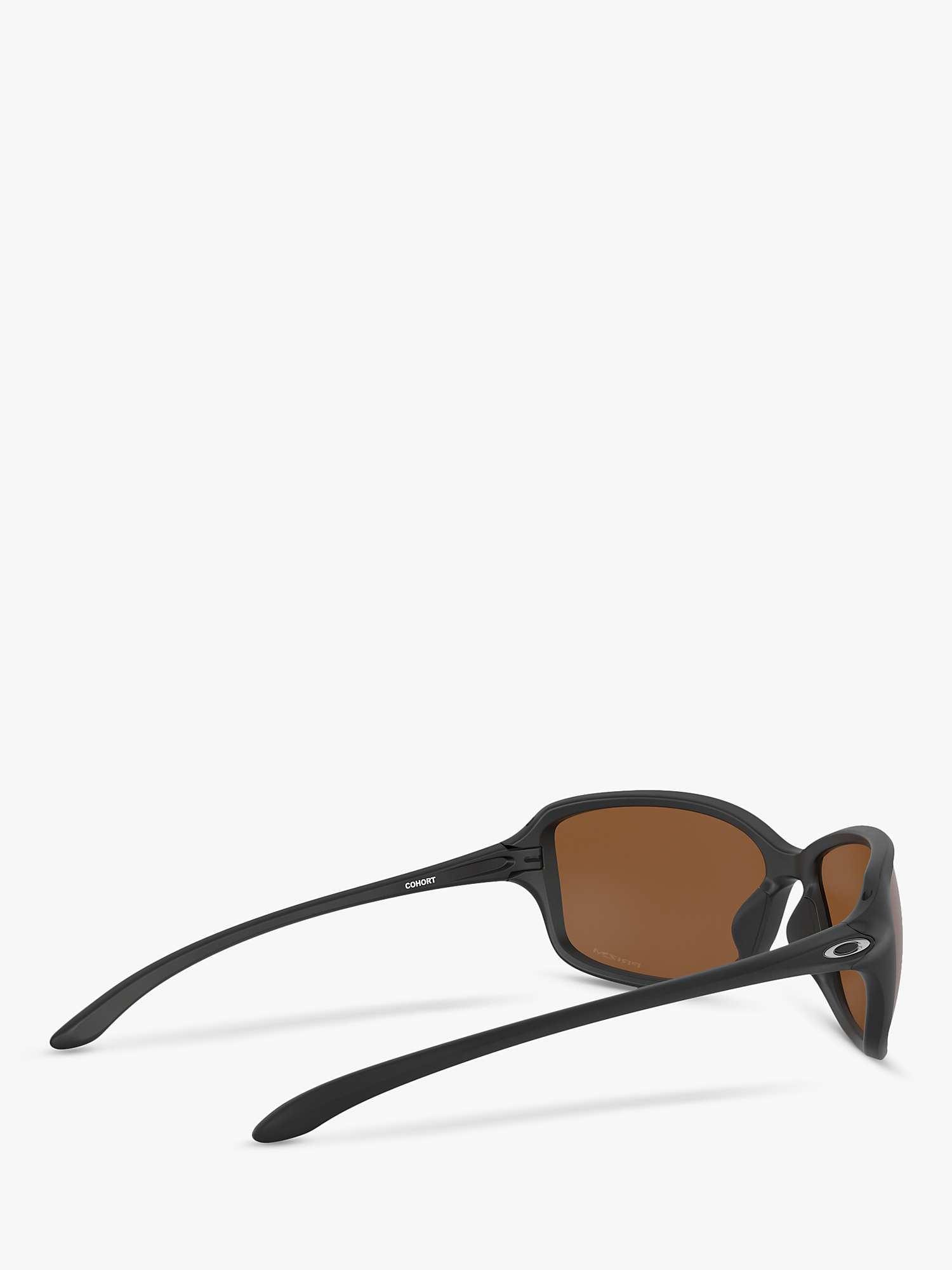 Buy Oakley OO9301 Women's Cohort Prizm Polarised Rectangular Sunglasses, Matte Black/Brown Online at johnlewis.com