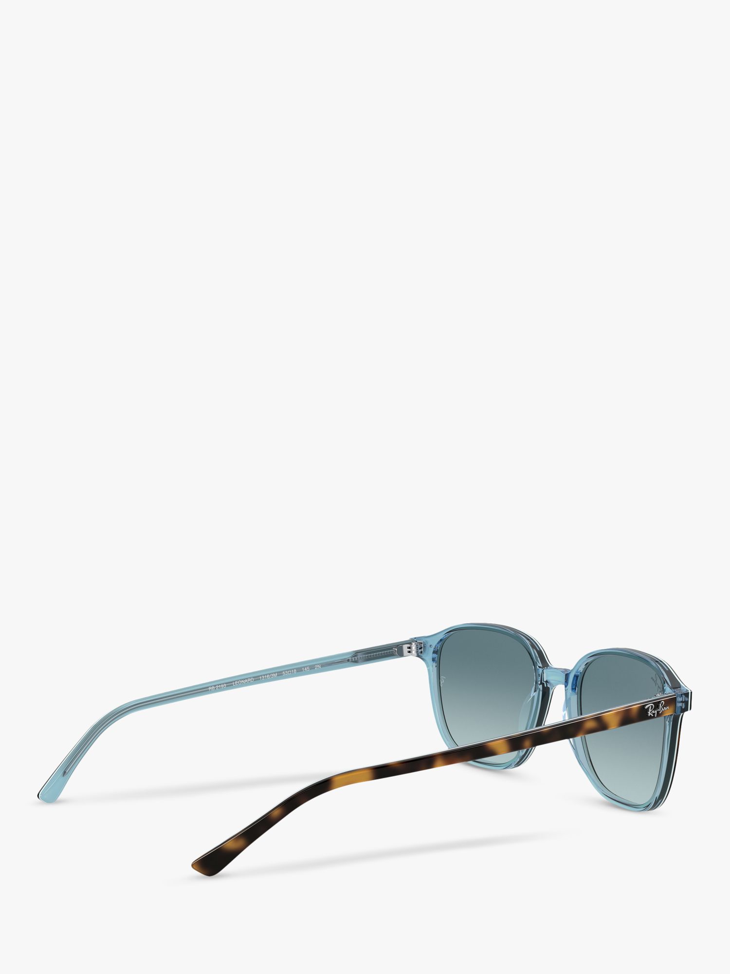 Buy Ray-Ban RB2193 Unisex Square Sunglasses, Havana/Blue Gradient Online at johnlewis.com