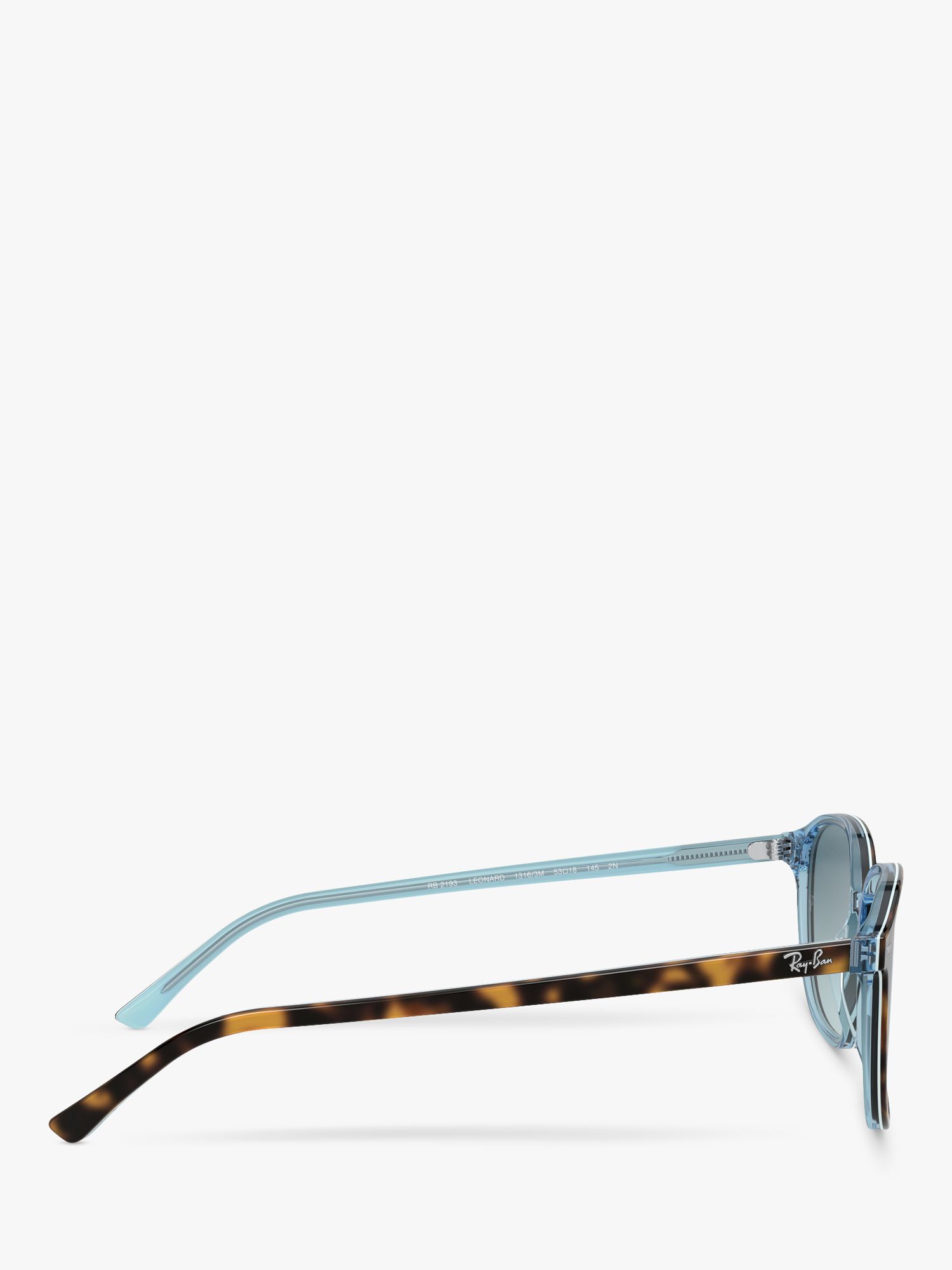 Buy Ray-Ban RB2193 Unisex Square Sunglasses, Havana/Blue Gradient Online at johnlewis.com