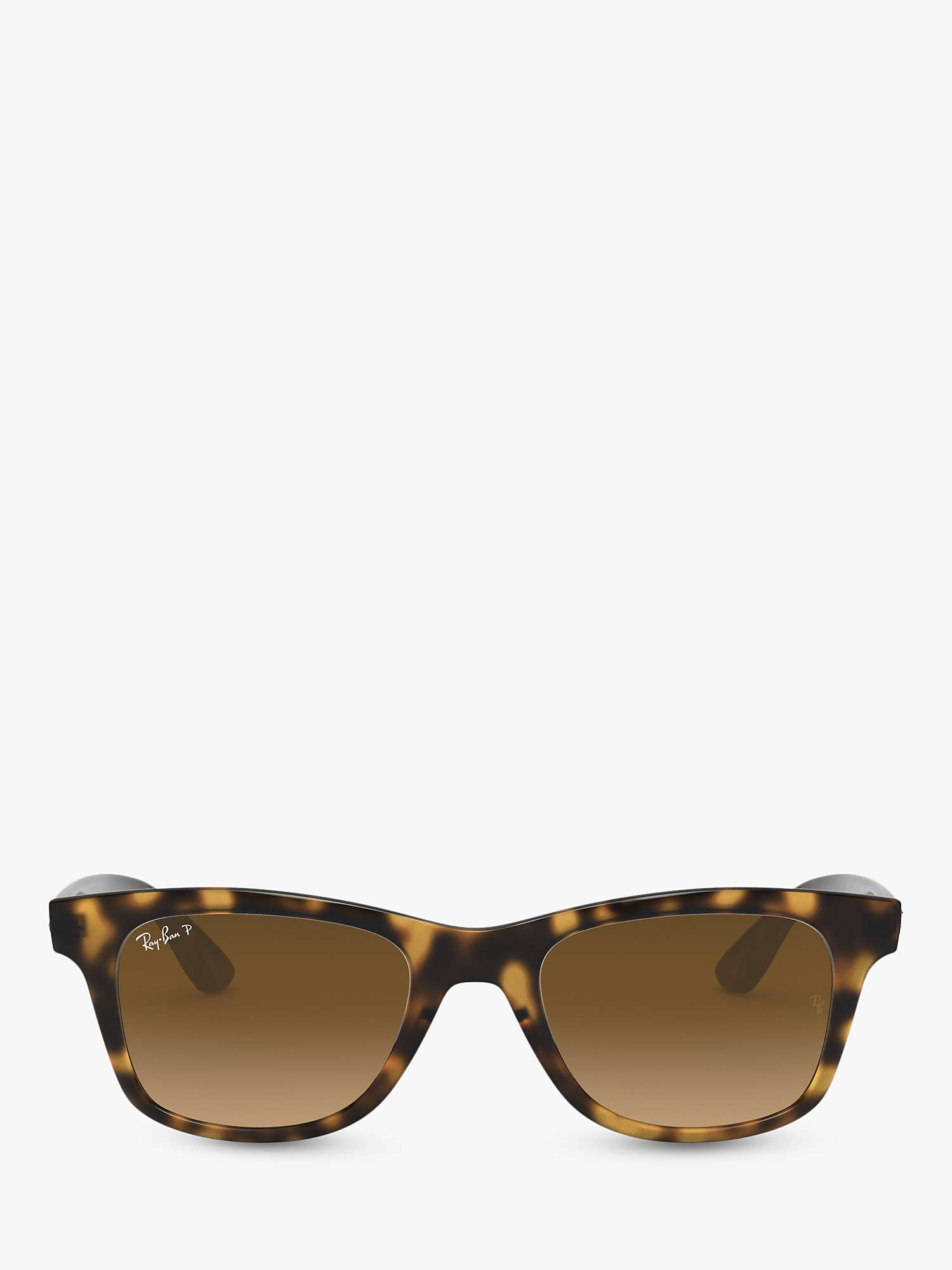 Buy Ray-Ban RB4640 Unisex Polarised Square Sunglasses, Havana/Brown Gradient Online at johnlewis.com