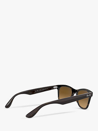 Ray-Ban RB4640 Unisex Polarised Square Sunglasses, Havana/Brown Gradient