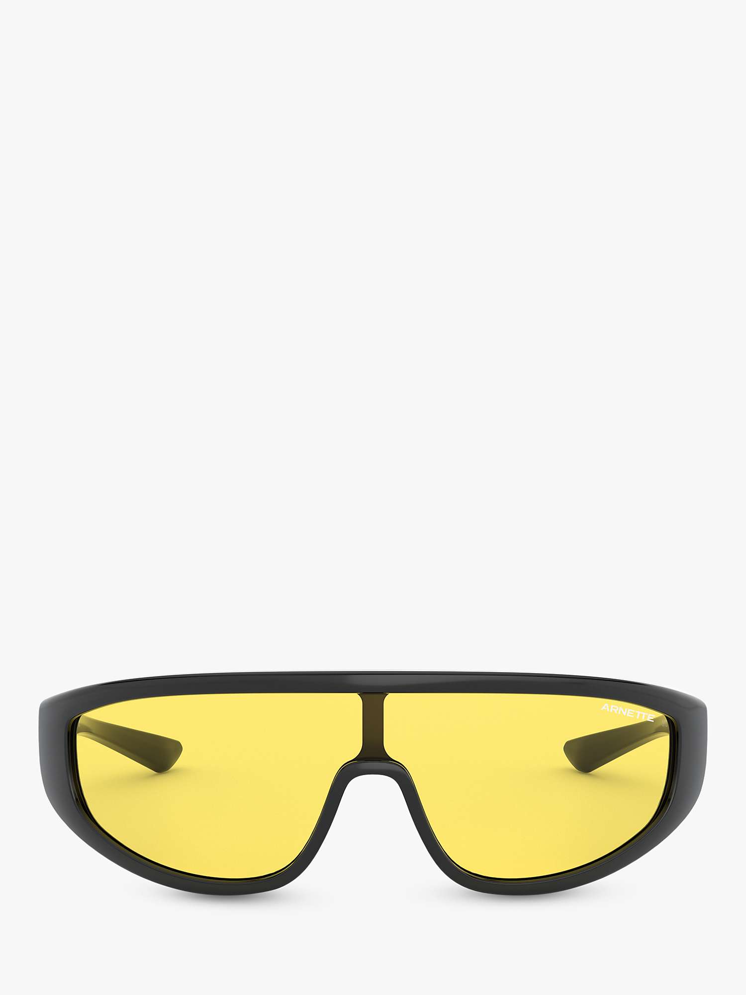 Buy Arnette AN4264 Men's Wrap Sunglasses, Matte Black/Yellow Online at johnlewis.com