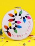 The Make Arcade Merry and Bright Embroidery Hoop Kit