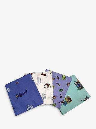 Visage Textiles Roald Dahl The Witches Print Fat Quarter Fabrics, Pack of 4, Multi