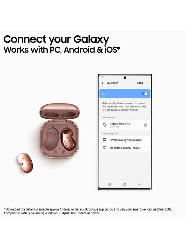 Samsung Galaxy Buds Live True Wireless Earbuds, Black