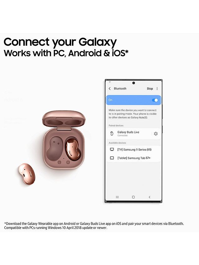 Samsung Galaxy Buds Live True Wireless Earbuds, Black