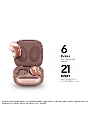 Samsung Galaxy Buds Live with Qi-Compatible Wireless Charging, Mystic Bronze