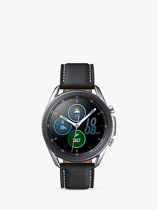 Samsung Galaxy Watch 3, 4G Cellular, 45mm, Stainless Steel with Leather Strap