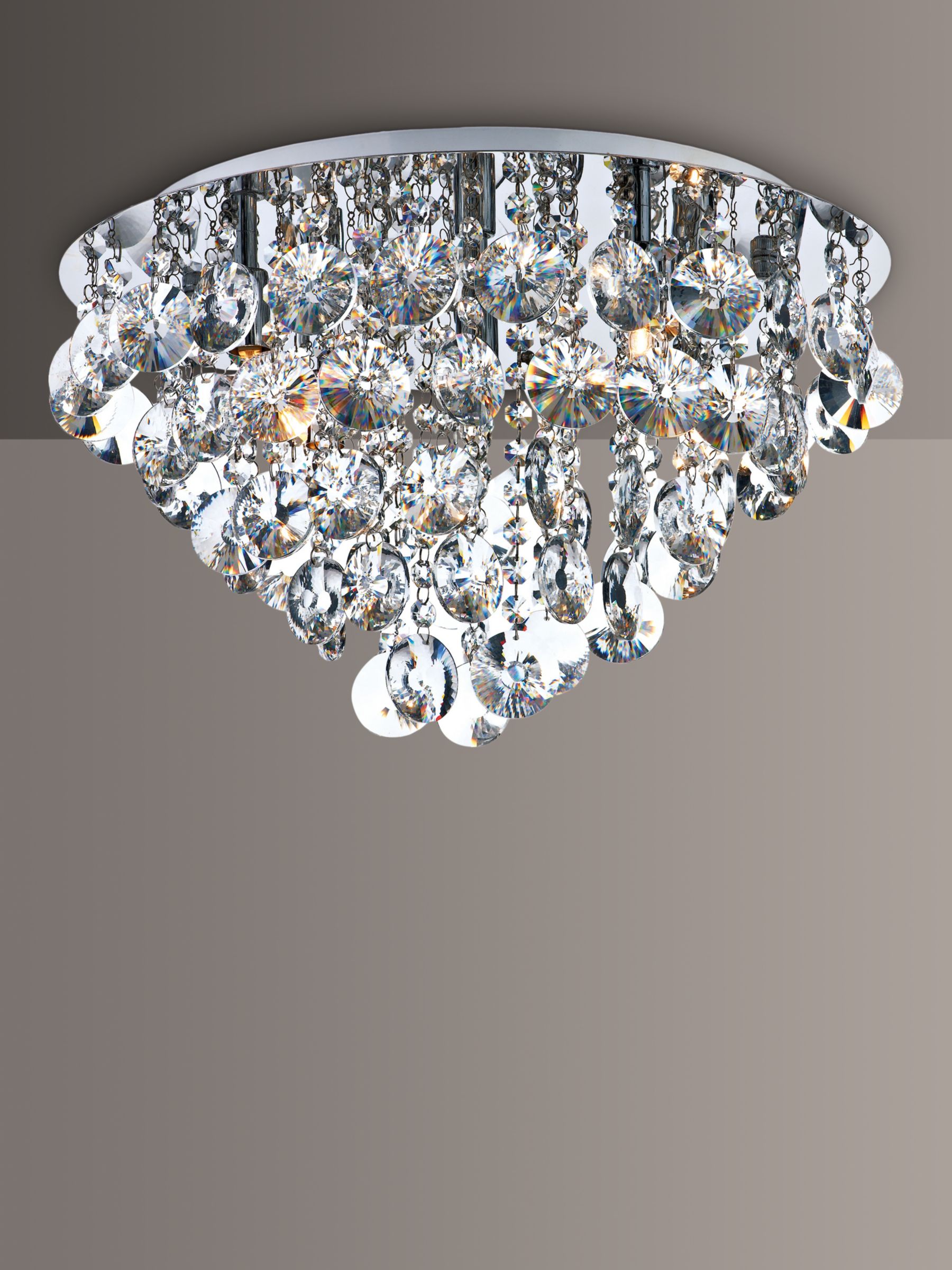 Photo of Där jester crystal semi flush ceiling light