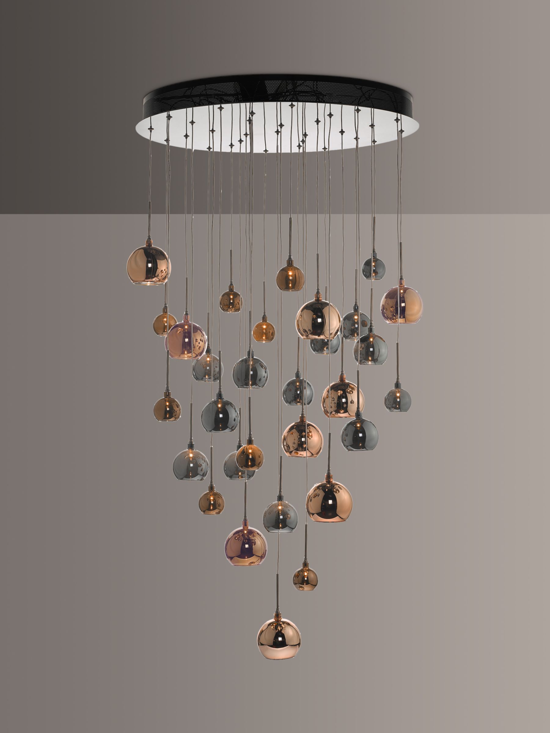 Photo of Där aurellia led 30 pendant cluster ceiling light copper/bronze