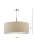 Där Ronda Large Pendant Ceiling Light, Ecru