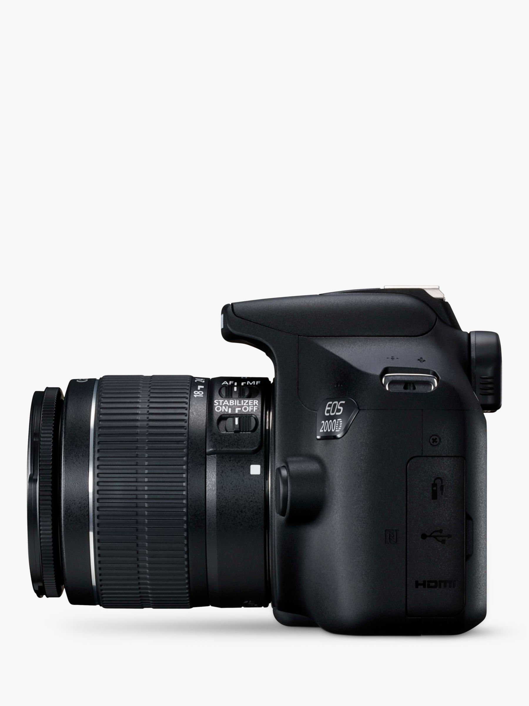 Canon EOS 2000D Digital SLR Camera with 18-55mm Lens & 50mm Lens, 1080p  Full HD