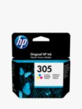 HP 305 Tri-Colour Original Ink Cartridge, Single, Instant Ink Compatible