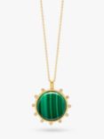 Lola Rose Curio Celestial Semi-Precious Stone Round Pendant Necklace