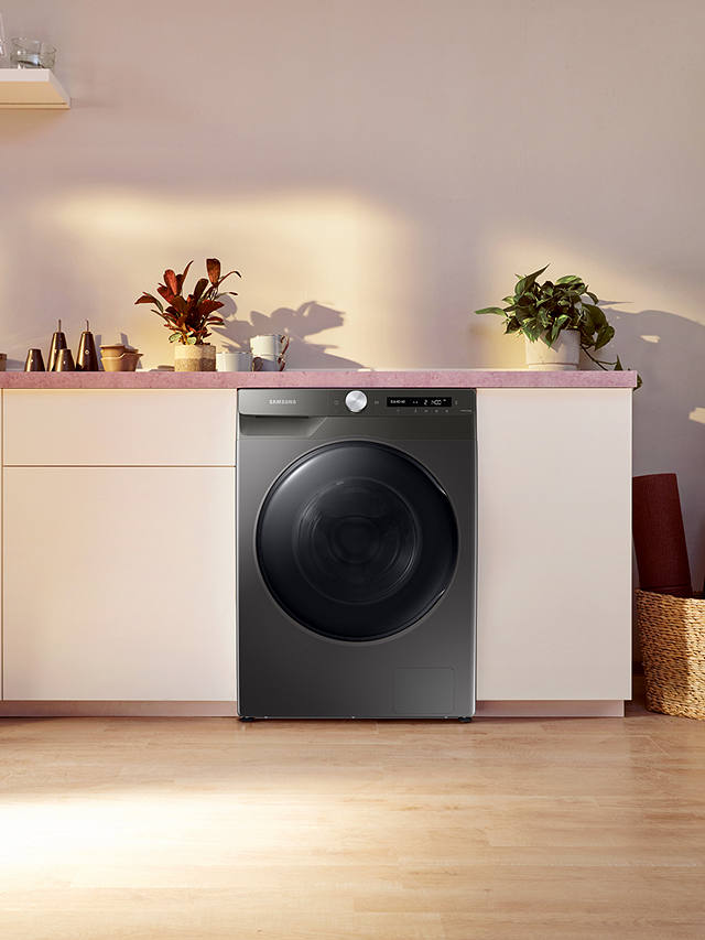 Buy Samsung Series 5+ WD90T534DBN Freestanding ecobubble™ Washer Dryer, 9kg/6kg Load, 1400rpm Spin, Graphite Online at johnlewis.com