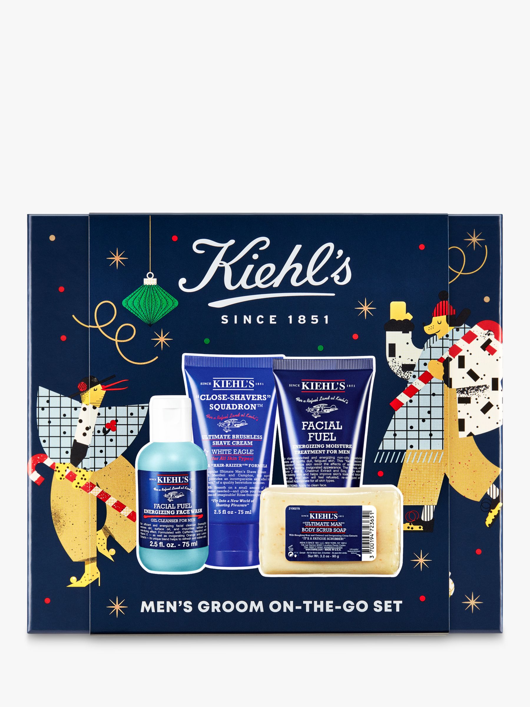 Kiehl's Men's Groom OnTheGo Skincare Gift Set at John Lewis & Partners